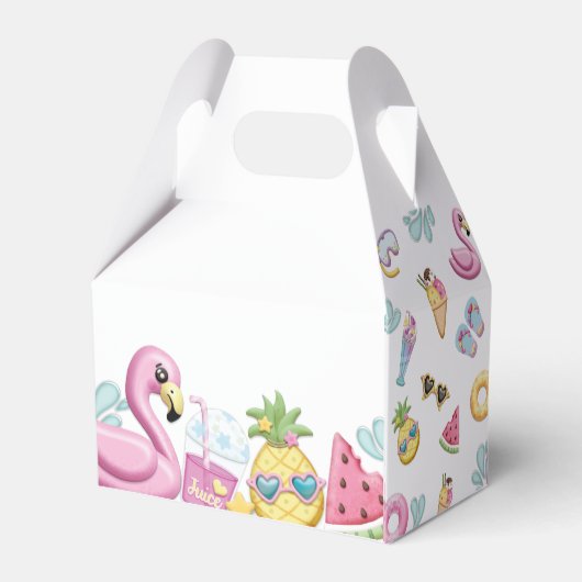 Pool Party Hartelijk dank Bedankdoosjes (Achterkant)