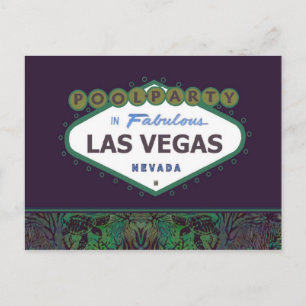 POOL PARTY in Fabulous Las Vegas Briefkaart
