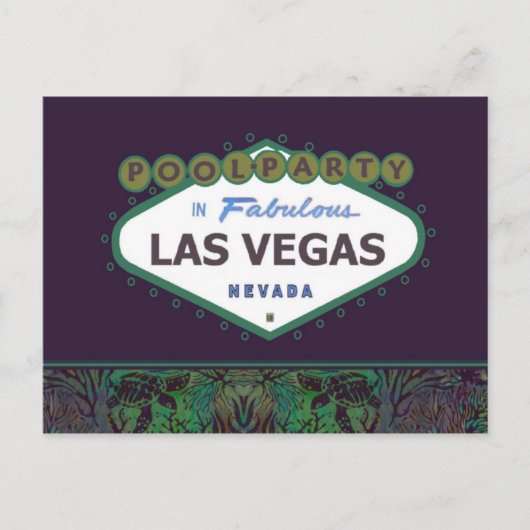 POOL PARTY in Fabulous Las Vegas Briefkaart (Voorkant)