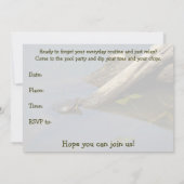Pool Party Invitation - Basking Turtle Kaart (Achterkant)