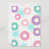 Pool Party Invitation Dunk and Donuts Pool Party Kaart (Achterkant)