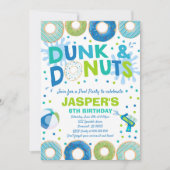 Pool Party Invitation Dunk and Donuts Pool Party Kaart (Voorkant)