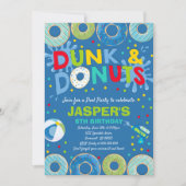 Pool Party Invitation Dunk and Donuts Pool Party Kaart (Voorkant)