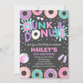 Pool Party Invitation Dunk and Donuts Pool Party Kaart (Voorkant)