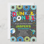 Pool Party Invitation Dunk and Donuts Pool Party Kaart (Voorkant)