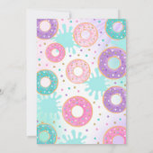 Pool Party Invitation Dunk and Donuts Pool Party Kaart (Achterkant)