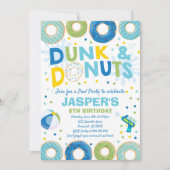 Pool Party Invitation Dunk and Donuts Pool Party Kaart (Voorkant)