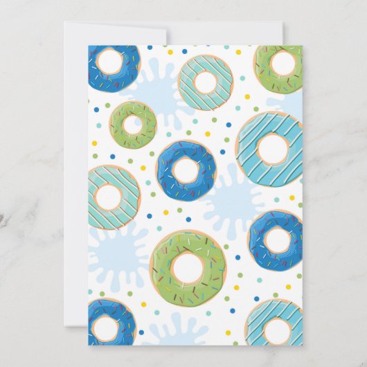 Pool Party Invitation Dunk and Donuts Pool Party Kaart (Achterkant)