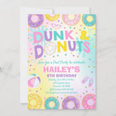 Pool Party Invitation Dunk and Donuts Pool Party Kaart (Voorkant)
