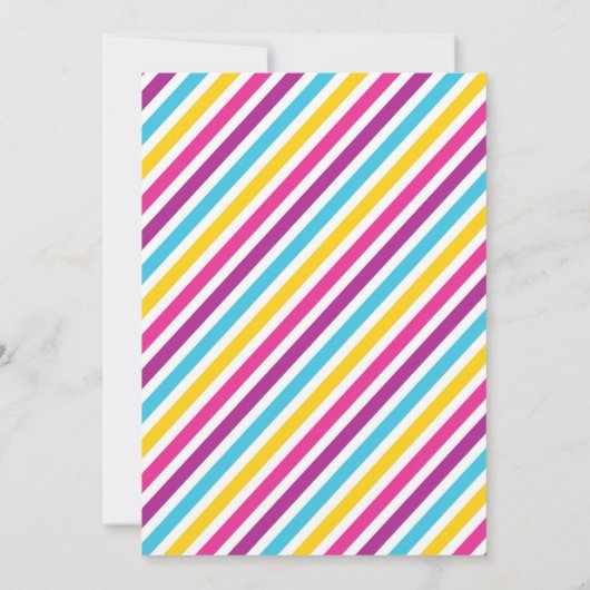 Pool Party Invitation for a Girl Kaart (Achterkant)