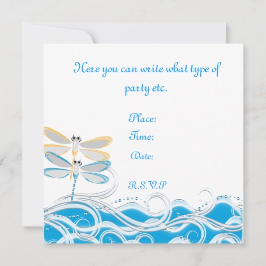 Pool Party Invitation of any Occassion Afstuderen, Kaart (Achterkant)