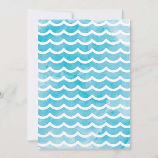 Pool Party Invitation, Pool Bash Birthday Invite Kaart (Achterkant)