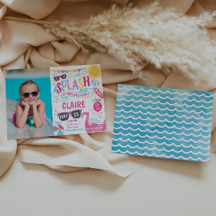 Pool Party Invitation, Pool Bash Birthday Invite Kaart
