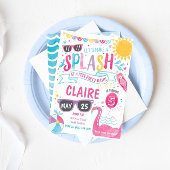 Pool Party Invitation, Pool Bash Birthday Invite Kaart