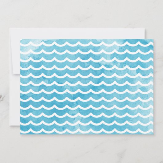 Pool Party Invitation, Pool Bash Birthday Invite Kaart (Achterkant)