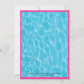 Pool Party Invitation Roze Kaart (Achterkant)