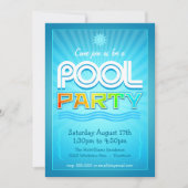 Pool Party Invitation - Summer Fun Celebration Kaart (Voorkant)