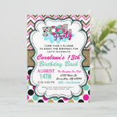 Pool Party Invitation - Summer Party - Water Party Kaart (Staand voorkant)