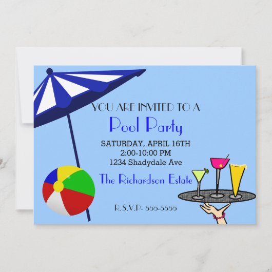Pool Party Kaart (Voorkant)