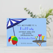 Pool Party Kaart (Staand voorkant)