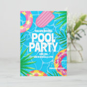 Pool Party Kaart (Staand voorkant)