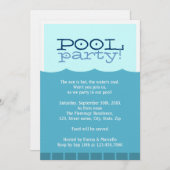 Pool Party Kaart (Voorkant / Achterkant)