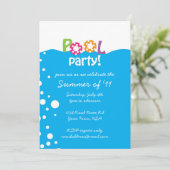 Pool Party Kaart (Staand voorkant)