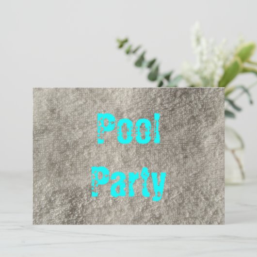 Pool Party Kaart (Staand voorkant)
