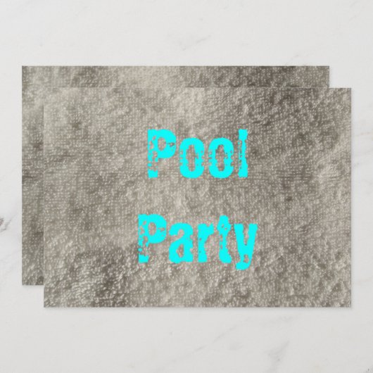 Pool Party Kaart (Voorkant / Achterkant)