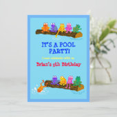 Pool Party. Kaart (Staand voorkant)