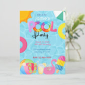 Pool Party Kaart (Staand voorkant)