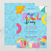Pool Party Kaart (Voorkant / Achterkant)
