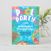 Pool Party Kaart (Staand voorkant)