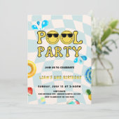 POOL PARTY KAART (Staand voorkant)