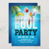 Pool Party Kaart (Voorkant / Achterkant)