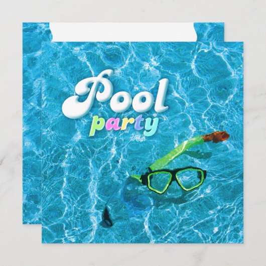 Pool Party Kaart (Voorkant / Achterkant)
