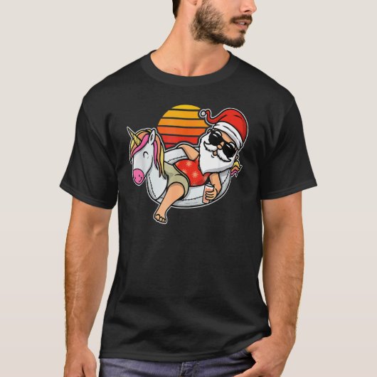 Pool party kerstmis in juli t-shirt (Voorkant)