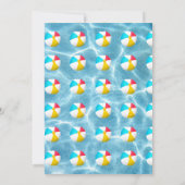 Pool Party Kids Verjaardag Kaart (Achterkant)