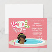 Pool party * kies achtergrondkleur kaart (Voorkant / Achterkant)