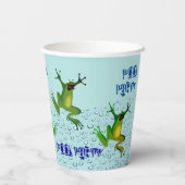 Pool Party kikkers Papieren Bekers (Achterkant)