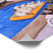 Pool Party Labradors 2 Artwork Poster (Hoek)