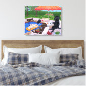 Pool Party Labradors 2 Painting Canvas Afdruk (Insitu (Slaapkamer))