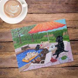 Pool Party Labradors 2 Painting Legpuzzel