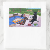 Pool Party Labradors 2 Painting Rechthoekige Sticker (Tas)