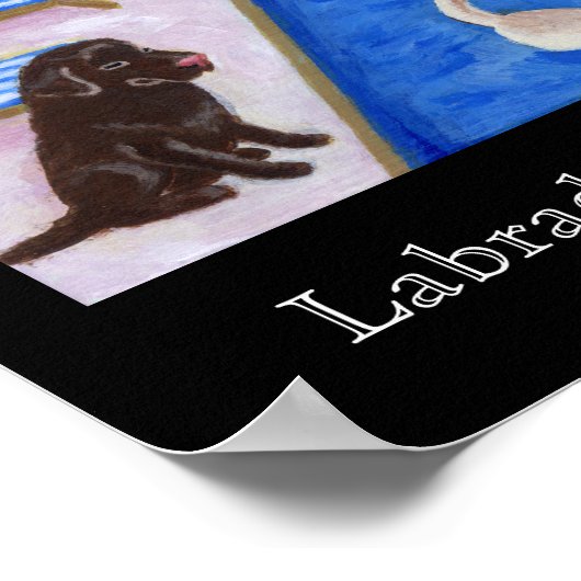Pool Party Labradors Artwork Poster (Hoek)