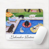 Pool Party Labradors Fun Painting Muismat (Met muis)