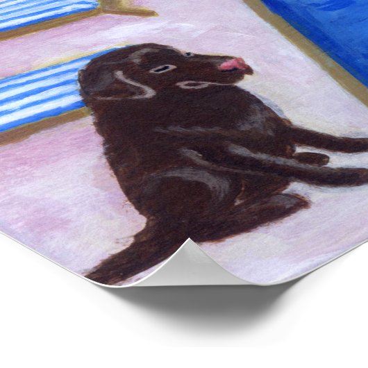 Pool Party Labradors (nieuw) Poster (Hoek)