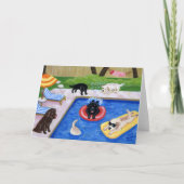 Pool Party Labradors schilderen Kaart (Voorkant)