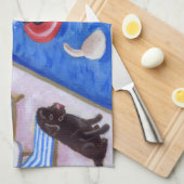 Pool Party Labradors schilderen Theedoek (Quarter Fold)