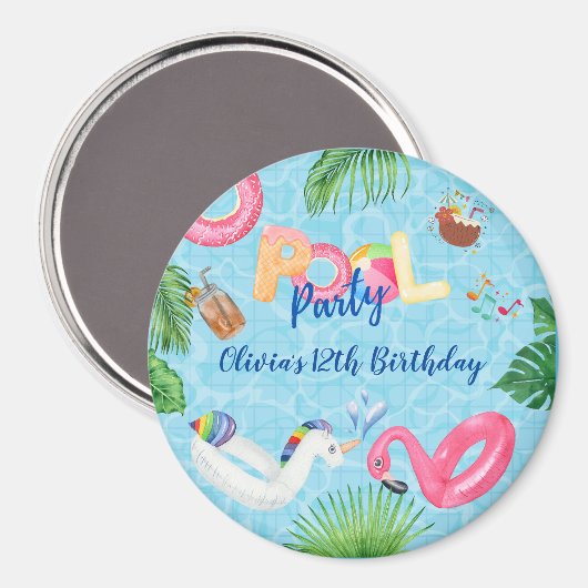 Pool Party Magneet (Voorkant / Achterkant)